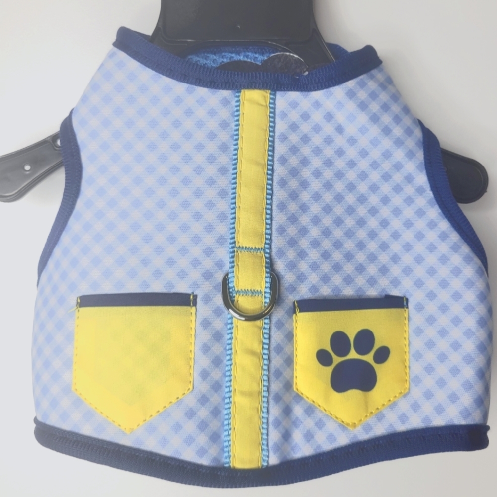 Blue & Yellow Small  Dog Harness